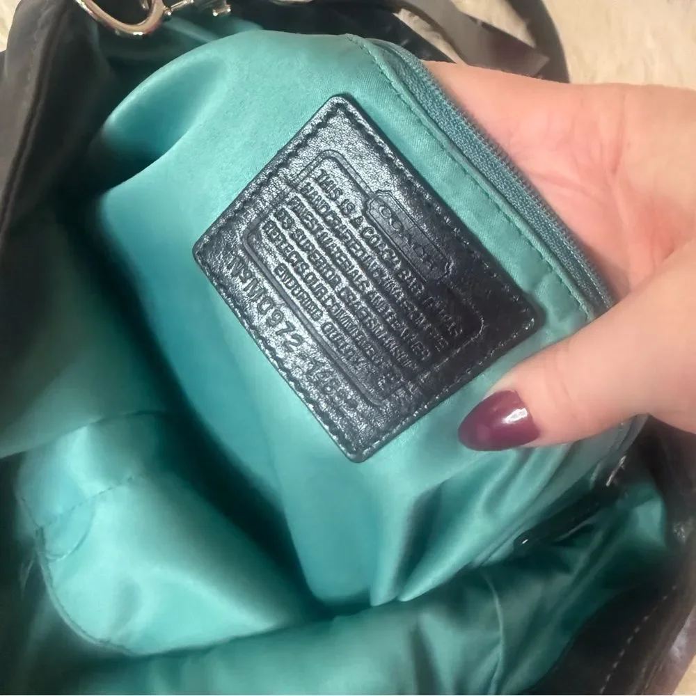 Coach Mia black leather tote shoulder bag - Picture 4 of 6